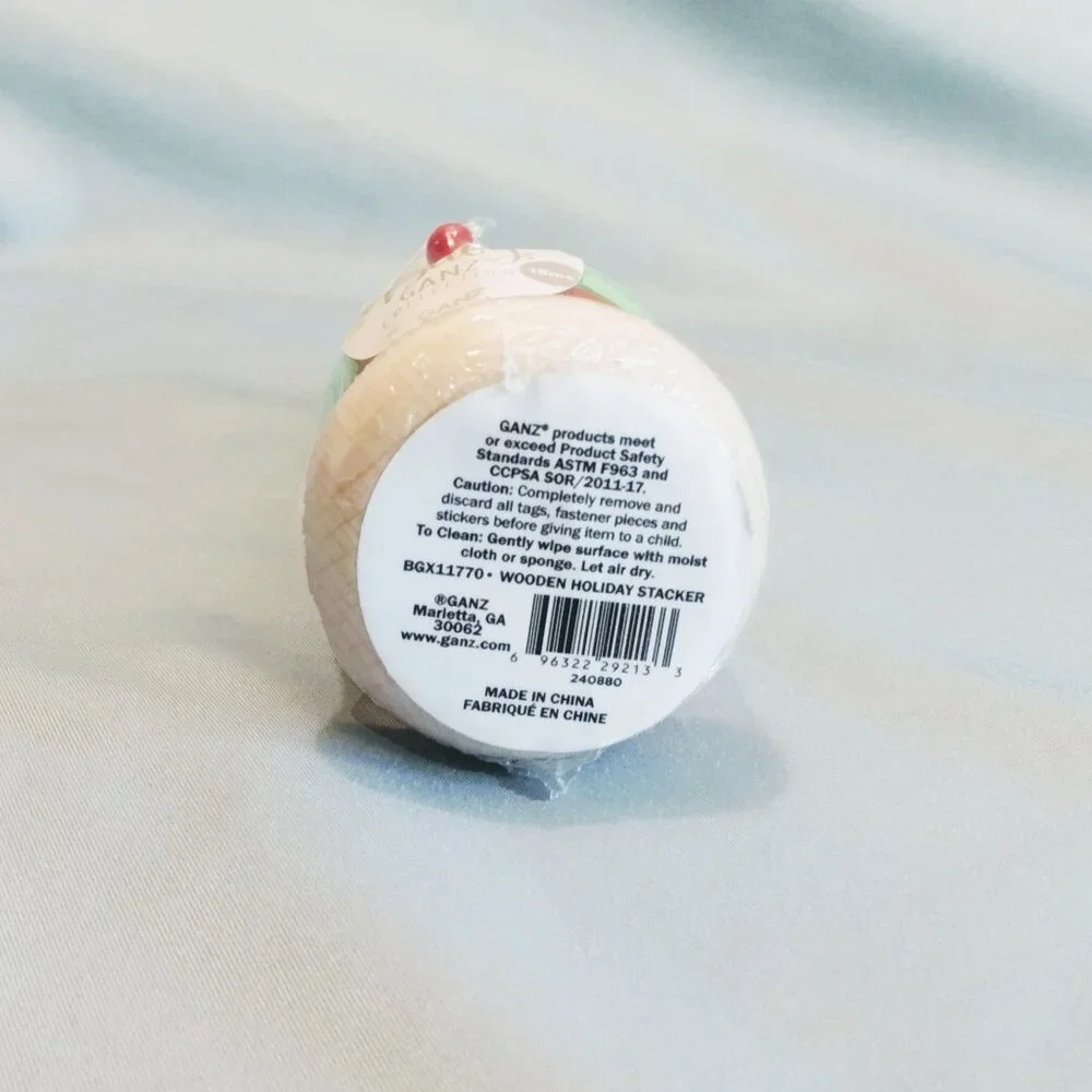 Baby Ganz Collection-Wooden-Stackable Rings-Snowman-NIP. - Picture 6 of 8